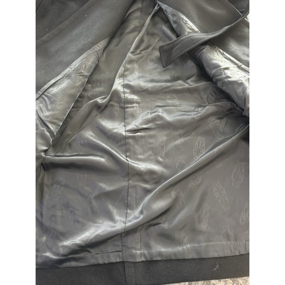 New Disturbia Meltdown Oversized Trench Coat w Pin Brooch Black Sz 10 (US) - Picture 9 of 12